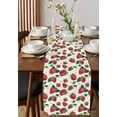 thumbnail image 4 of nqOlkjepod Strawberry Rustic Table Runner 108 Inches Long Farmhouse Dress Scarves, Spring Summer Floral Fruit Dining Tablerunner for Coffee Table/Kitchen Island/Party Décor, 13" x 108", 4 of 8