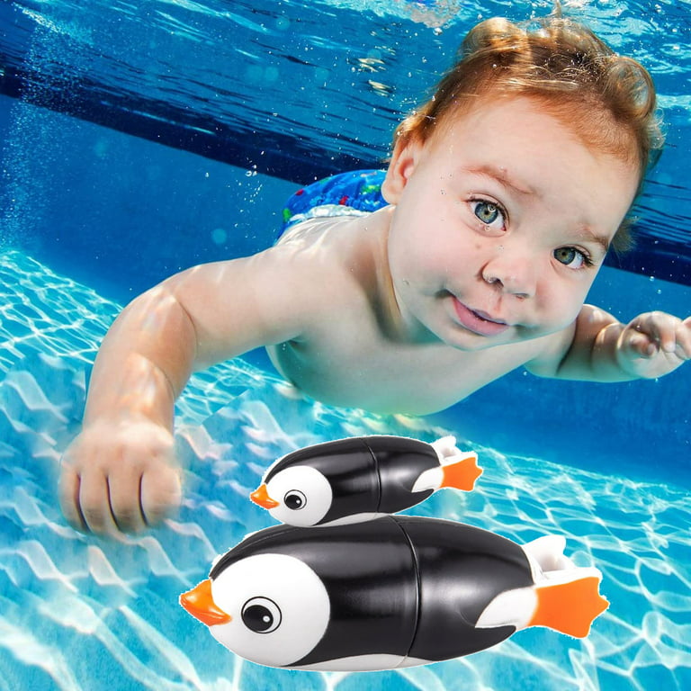 2pcs Baby Bath Toys Swimming Pool Cartoon Animal Water Toys For Kids Bath  Toys Cartoon Pvc Swimming Toy Type 1