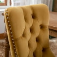 thumbnail image 3 of Set of 6 Dining Chairs Leisure Padded Chair, Tufted Solid Wood Velvet Upholstered Dining Chair with Nailhead Trim& Ring Pull for Kitchen, Living Room, 3 of 8
