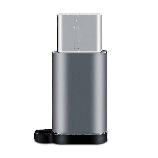(gris) Convertidor de adaptador micro USB hembra a tipo C macho para teléfono móvil Iphone