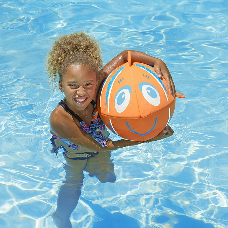 Swim Central 27 Inflatable Fish Shaped Swimming Pool Ball Orange Blue