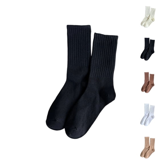 YTCAMLO Ribbed Crew Socks for Women Thin Lightweight Above Ankle Athletic Sock Moisture Wicking Running Calf Socks