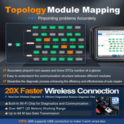 XTOOL D9S Professional All System Diagnostic Tool Bidirectional OBD2 Scanner Bluetooth, Topology Mapping, Key Fob Pr0grammer, AI-Assisted, ECU Cod-ing, PMI, 45+ Resets, FCA, 3-Year Update