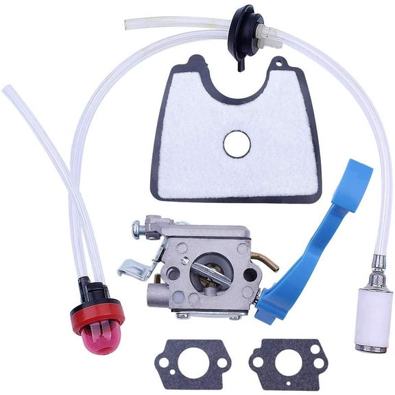 Carburetor With Air Filter Line And Fuel Adjustment Kit For Husqvarna 125B 125Bx 125Bvx Blade Blower, For Zama C1Q-W37 581798001