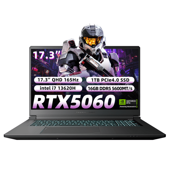 Laptop Gamer Thunderobot 911X17 Intel Core I7 13620HX RTX 5060 17.3'' QHD 165Hz 16GB RAM 1TB SSD Negro