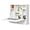 White, variant on KOTEK Wall Mounted Desk, Floating Laptop Desk w/Storage Drawer and Shelves, Folding Hanging Storage Cabinets Space Saving Drop-Leaf Table Home Office Desk (White)