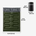 thumbnail image 3 of Outsunny Double Sleeping Bag, Queen Size 2 Person Sleeping Bag, Green, 3 of 10