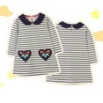 thumbnail image 3 of Girls Cotton Long Sleeve Dress Casual Cartoon Party Dresses White 2-3 Years, 3 of 6
