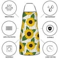 thumbnail image 6 of Pofeuu Sunflowers Print Aprons with Pockets, Cute Aprons for Kitchen, Cooking, Server, Barber, Chef Apron, 6 of 7