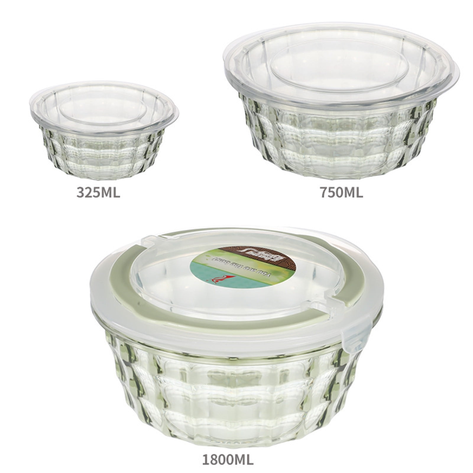 Kugisaki 3 Pcs Food Storage Containers with Lids Airtight Lunch Bento Boxes Storage Containers Reusable Freezer Bin