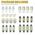 thumbnail image 2 of 28pcs Car Interior Combo Led Bulb Kit 12v 6000k Map Dome Door Trunk License Plate Light Bulbs Replacement, 2 of 9