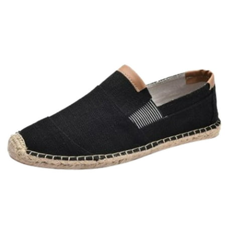 

asdoklhq Casual Shoes for Men Under $25 Fashion Men s Breathable Round Toe Shoes Leisure Canvas Upper Shoes