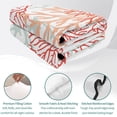 thumbnail image 4 of King Quilt Set 96''x106'', Red Orange Grey Coral Coastal Lightweight Bedspread Coverlet with 2 Pillow Shams, Summer Beach Seaside Nautical Breathable All Season Quilt Bedding for Bedroom/Guest Room, 4 of 9