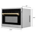 thumbnail image 4 of ZLINE Autograph Edition 24" 3rd Rack Top Control Built-In Tall Tub Dishwasher in White Matte with Matte Black Handle, 51dBa (DWVZ-WM-24-MB), 4 of 5