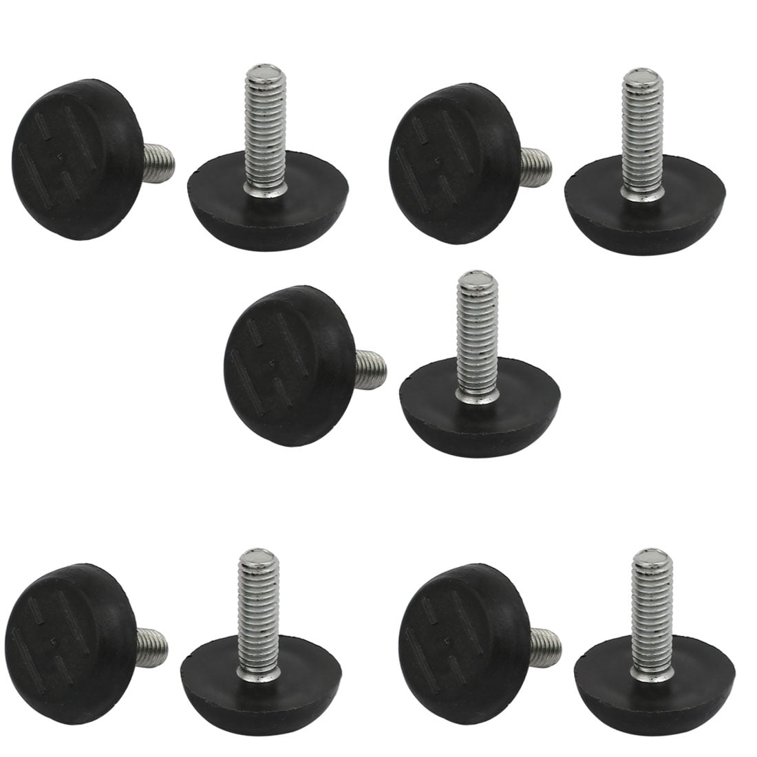 Unique Bargains 10pcs M6x20mm Thread Adjustable Screw On Furniture Glide Leveling Foot