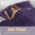 thumbnail image 4 of 3 Piece Pure Darkorchid Duvet Cover Set Queen Size, Microfiber Comforter/Quilt Cover with Corner Ties and 2 Pillowcases, Simple Solid Color All Season Soft Bedding with Zipper Closure, 4 of 8