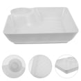 thumbnail image 5 of Guyelim Chips and Dip Plates 5pcs Chip and Dip Serving Platters Dumpling Plate Sushi Plate with Sauce Compartment, 5 of 10
