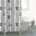 thumbnail image 4 of Gray Highland Cow Bathtub Lemon Pattern Shower Curtain 84"x72" ,Bathroom Decorative Shower Curtains Set with 12 Hooks,Modern Waterproof Washable Shower Curtain, 4 of 6