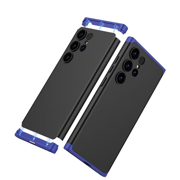 Decase for Samsung Galaxy S24 Ultra,3-in-1 Hard PC Phone Cover Case Ultra Slim Thin Lightweight Anti-Scratch Case for Galaxy S24 Ultra,Blue