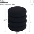 thumbnail image 3 of Flouki 16'' Storage Ottoman Round, Sherpa Pouf Ottoman Foot Rest with Removable Lid, Modern Black Vanity Stool Seating for Girls Women, Foot Stool for Living Room, 3 of 9