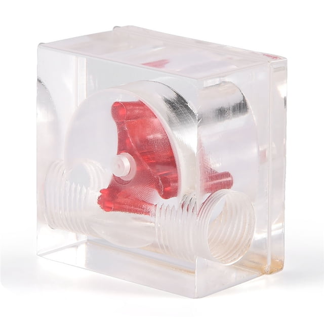 Indicador de medidor de flujo de 3 impulsores para sistema de refrigeración por agua de PC, rosca G1/4 cuadrada, 2 vías