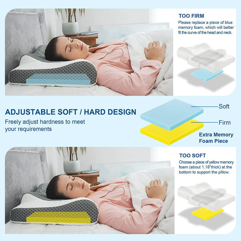 Adjustable Neck Pillows for Pain Relief Sleeping, Enhanced