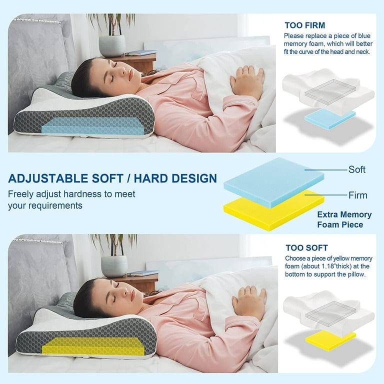 Adjustable Neck Pillows for Pain Relief Sleeping, Enhanced