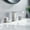 Brushed Nickel, variant on WB-03108B Square Widespread 2-handle Bathroom Faucet with Drain Assembly