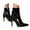Black, variant on Platform Boots Womens Mid Knee High Boots Heel Slouchy Metal Buckle Side Zipper Fashion Winter Shoes ,6
