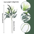 thumbnail image 4 of 33.5in Artificial Eucalyptus Stems, Plastic Long Green Plants with Bendable Wire, Waterproof Fade-Resistant Leaves for Outdoor Garden Porch Decor, 4 of 5