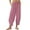 Pink, variant on SNKSDGM Women's Plus Women's Pants with Pockets Petite Pants for Women Trendy Joggers Womens Baggy Wide Leg Pants Casual Drawstring Elastic Waisted Palazzo Harem Trousers with Pockets