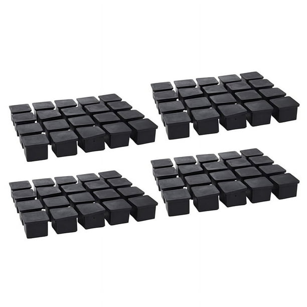80 Piezas Cuadrado Silla Mesa Pata Pie Goma Protectores Protectores 25 mm x 25 mm