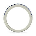 thumbnail image 4 of 1 Carat Blue Sapphire Wedding Ring Band in 10k White Gold, 4 of 5