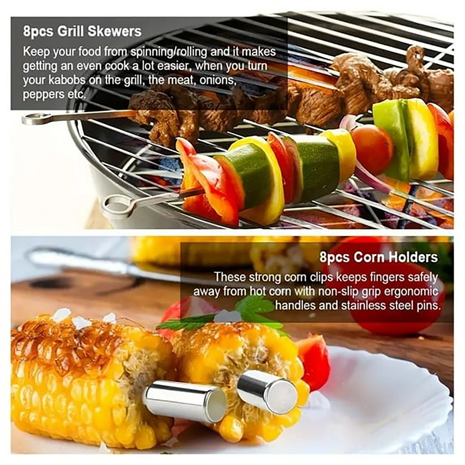 35pcs Men's And Women's Barbecue Accessory Set, Stainless Steel Heavy-duty Barbecue Tools with Gloves And Barbecue Mats, Portable Aluminum Box, Outdoor Camping Barbecue Accessories
