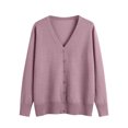thumbnail image 3 of CHGBMOK Women's Button Down Crew Neck Long Sleeve Soft Knit Cardigan Sweaters, 3 of 5