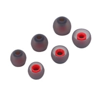 Yucurem 3 Pairs(6pcs)l M S Silicone in Ear Ear Tip Ear Sleeve for Kz Earphones(gray red)
