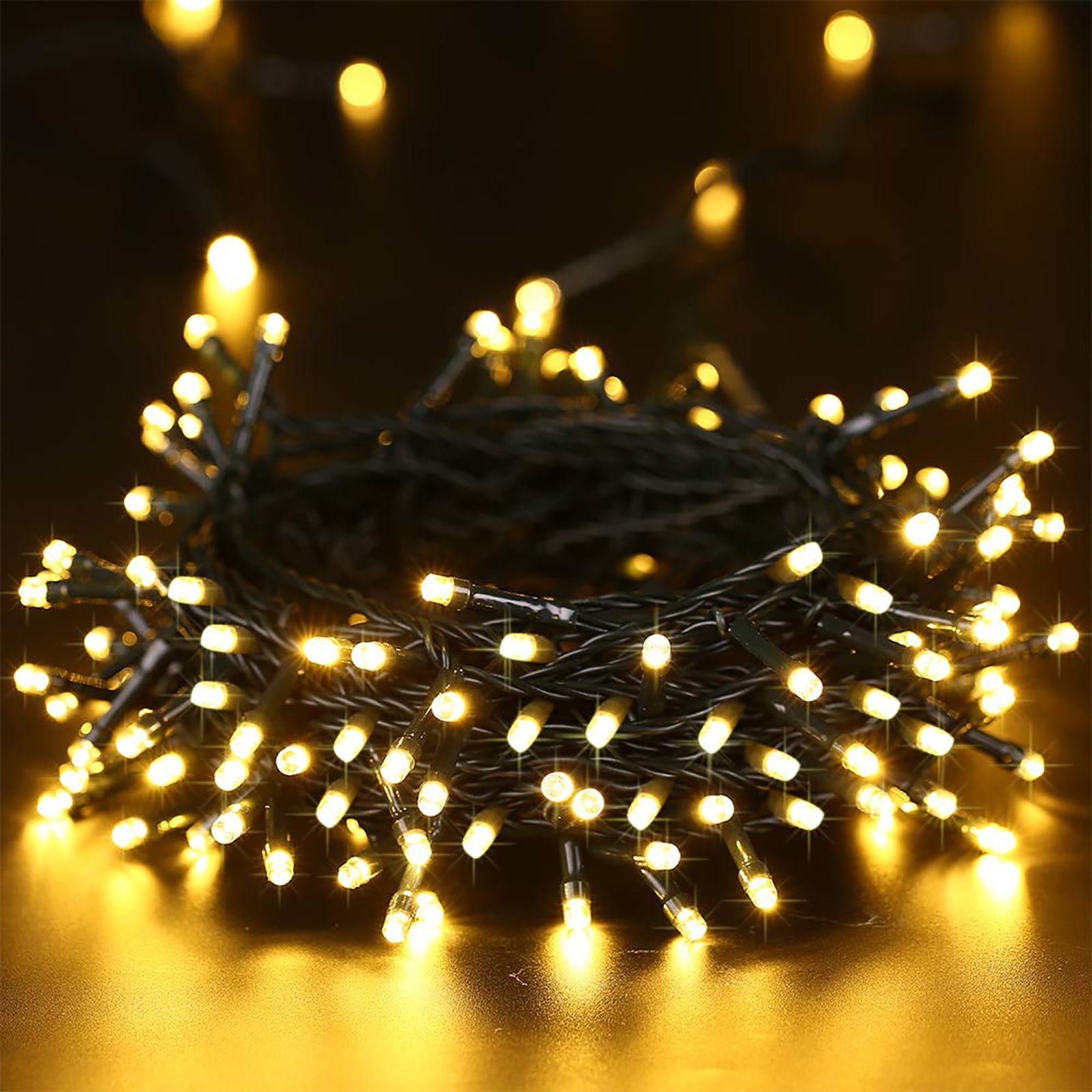 Toodour Solar String Lights Outdoor, 2 Pack Total 144ft 400 LED Waterproof Solar Powered Christmas Lights with 8 Modes for Garden Party Wedding Xmas Tree Decor, Warm White