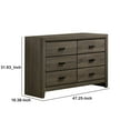 thumbnail image 5 of Dresser with Black Rectangular Pulls Gray - Saltoro Sherpi, 5 of 5