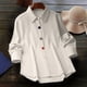 thumbnail image 5 of Camisa Informal de Moda para Mujer, con Botones, Cuello , Blusas Holgadas y Regulares, Blusas de Otoño XXL, 5 of 7