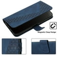 thumbnail image 6 of for iPhone 15 Pro Max Wallet Case, PU Leather Flip Protective Phone Case Wrist Strap Credit Card Holder Pocket Embossed Kickstand Full Body Protection Classic Case for iPhone 15 Pro Max, Blue, 6 of 8