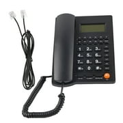 L019 English Trade Call Desk Display Caller ID Telephone for Home Office Hotel Restaurant Black