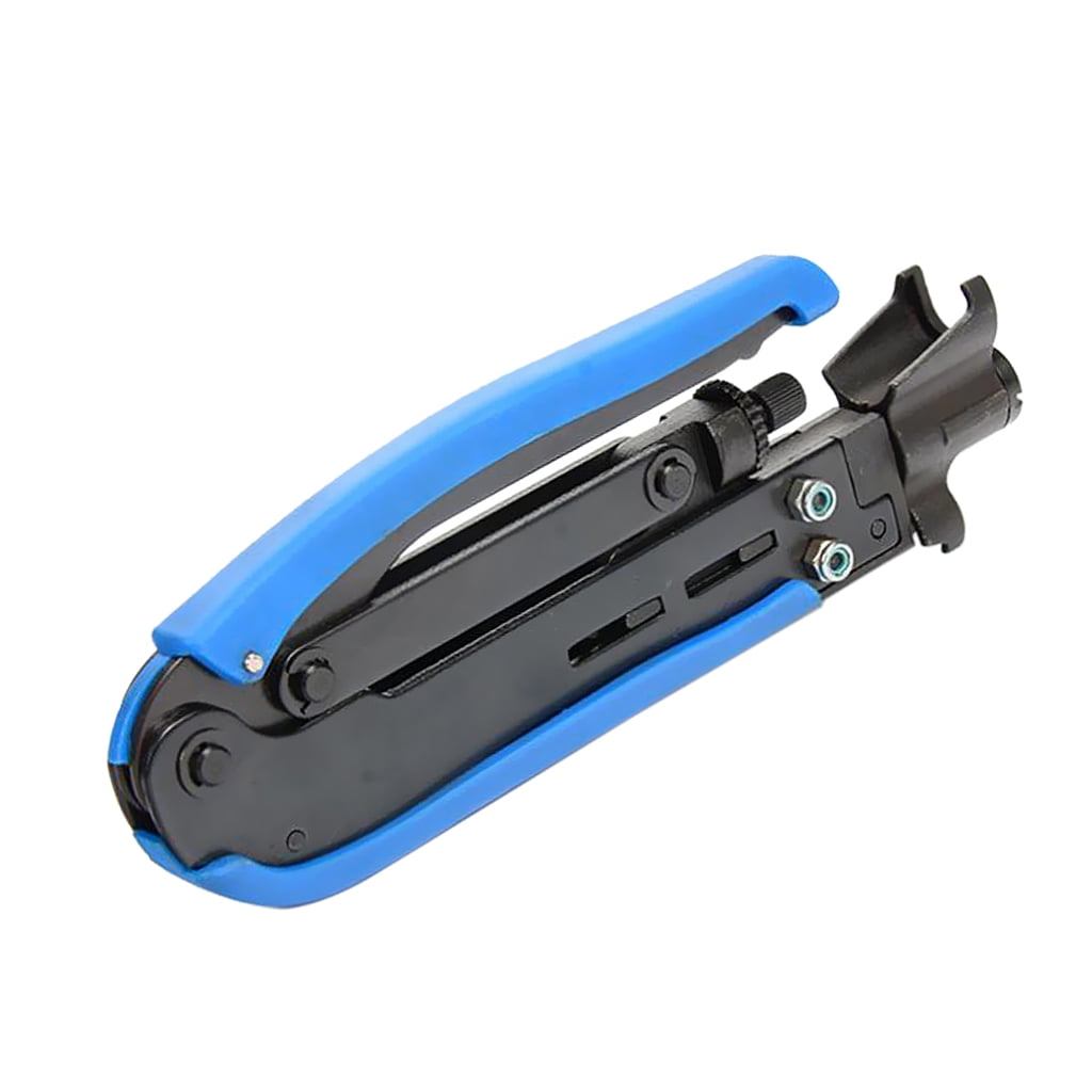 Dualoai Compression Tool Wire Crimping Cable Stripper Tool Wire Stripper Cutter Blue
