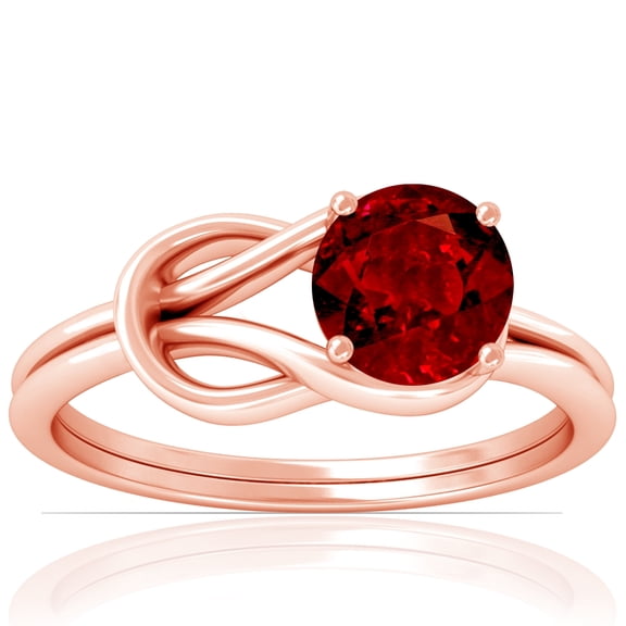 GemsNY July Birthstone - Vintage Prong Set Round Ruby Solitaire Ring (Grade - AAAA | 1.55cts.)