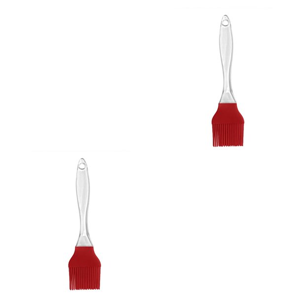 Billuyoard Cepillo de aceite Silicona Barbacoa Cocinar Condimento BBQ Cepillo con mango Cocina Herramienta para hornear, Rojo Rojo 2piezas Billuyoard CBP156528