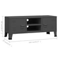 thumbnail image 2 of vidaXL TV Stand TV Console Sideboard TV Unit Home Media Unit Cupboard Metal, 2 of 9