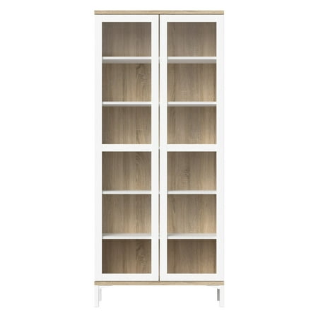 Solid Wood China Cabinet - Tvilum Aberdeen 6.75 ft. 2 Door China Cabinet