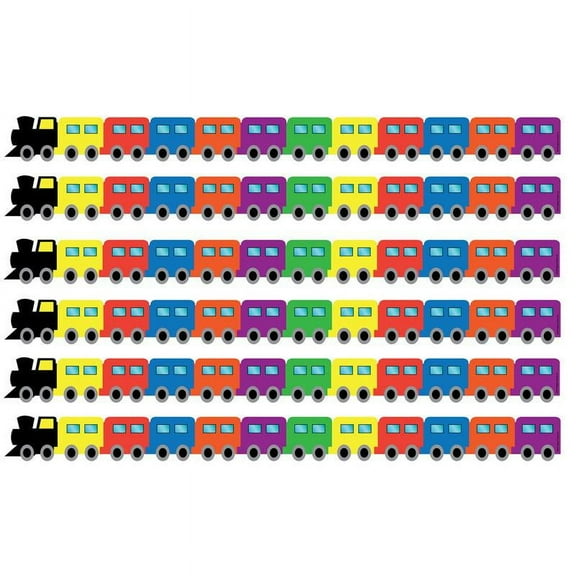 Hygloss Train Die-Cut Border, 72 Pieces