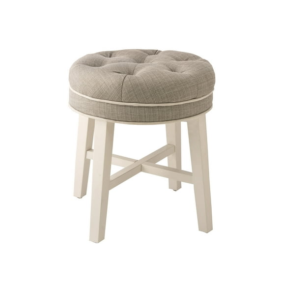 Hillsdale Furniture Sophia Tufted Upholstered Backless Vanity Stool, Multiple Colors