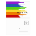 thumbnail image 1 of Love is Love LGBT Rainbow Color Postcard Set Birthday Mailing Thanks Greeting Card, 1 of 3