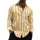 thumbnail image 1 of Men's Summer New Loose Print Long Sleeve Shirt Cardigan Beach Shirt 4XL, 1 of 7